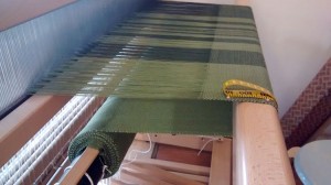 Jen's green striped cloth