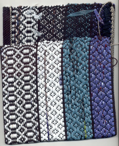 Plastic strips used as weft